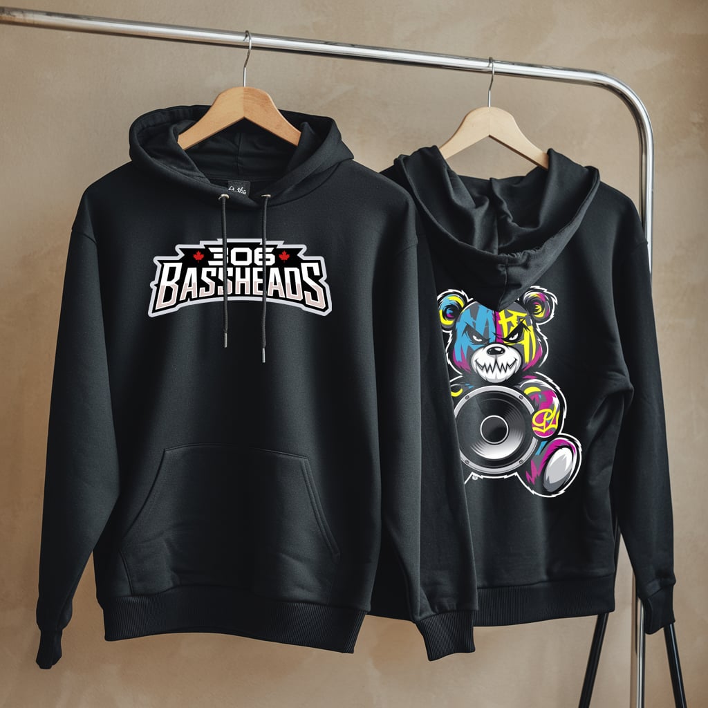 Graffiti Bass Bear Hoodie